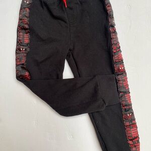 Spiderman Black Joggers with Red Spider Details
